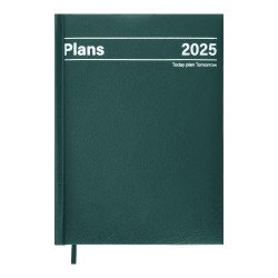 Ежедневник датированный  2025 STYLE, A5, зеленый, бумвенил/поролон