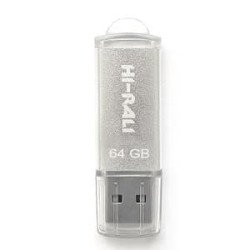 Накопичувач USB 64GB Hi-Rali Rocket серiя срібло
