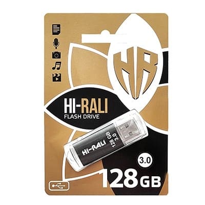 Накопичувач 3.0 USB 128GB Hi-Rali Rocket серiя чорний