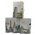 DSCN9404 Блокнот на магните "Cities", цв торец, линия, 19*12,5см,144Р, 80g, mix, 1шт/этик.