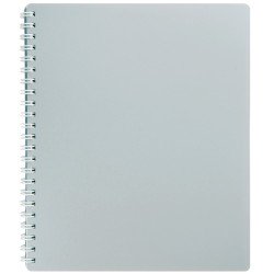 Тетрадь на пружине CLASSIC  B5, 80 л, клетка, серая пластиковая обложка
