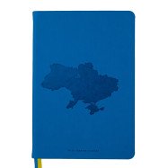 Блокнот діловий UKRAINE А5, 96 арк., лінія, обкл. штучна шкіра, синій