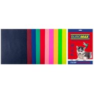Набор цветной бумаги А4, 80г/м2, DARK+NEON, 10цв., 20л.