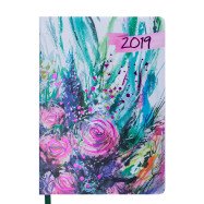 Ежедневник датированный 2019 CHERIE, A5, 336 л, бирюзовый