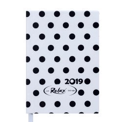 Ежедневник датированный 2019 RELAX, A6, 336 л, белый
