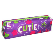 Пенал м'який "Cutie", фіолетовий, прямокутний