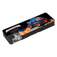 Пенал пластиковий на магніті з чинкою, 2 відділення, "Monster", 7012