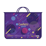 Портфель пластиковий на блискавці "Сonfetti", А4