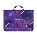 Портфель пластиковый на молнии "Сonfetti", А4