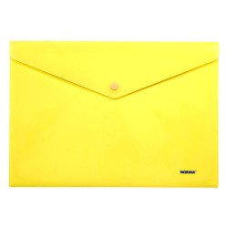 Папка з кнопкою, непрозор., А4, PР, жовта., 5017, NORMA