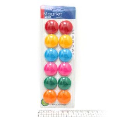 DSCN1568 Магнит д/маг.доски "Colours" 3см, 12шт., блистер
