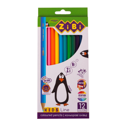 Карандаши цветные, 12 цветов, KIDS LINE