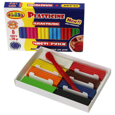 Пластилин "Чистые руки MAXI " 8цв.*20гр, ECO, 7644С, CLASS