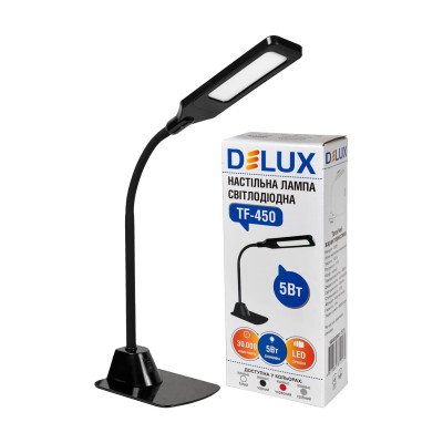 Настольная лампа светодиодная DELUX_TF-450_5 Вт 4000K LED черная