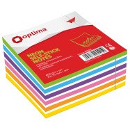 Блок для заметок с клейким слоем 75х75 мм Optima, 400 л, неон микс
