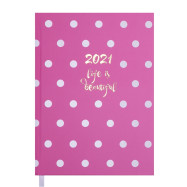Ежедневник дат. 2021 ELEGANT, A5, 336 стр, розовый