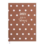 Щоденник дат. 2021 ELEGANT, A5, 336 стор., коричневий Щоденник дат. 2021 ELEGANT, A5, 336 стор., коричневий