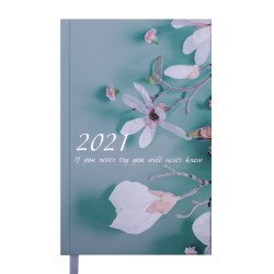 Ежедневник дат. 2021 SPOLETO, A6, 336 стр, бирюзовый