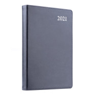 Щоденник А5 дат. Leo Planner "Aldento", 2021, інтегр., 384+2 стор., графiт