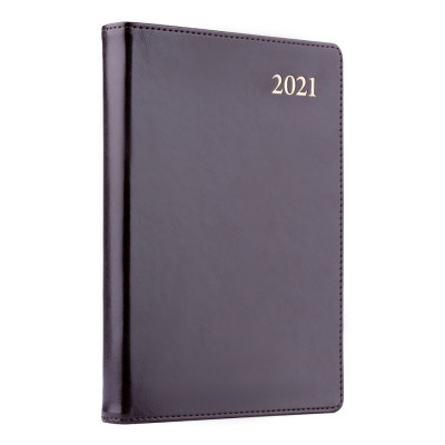 Ежедневник А5 дат. Leo Planner "Aldento", 2021, интегр., 384+2 стр, коричневый