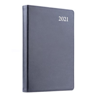Щоденник А5 дат. Leo Planner "Aldento", 2021, інтегр., 384+2 стор., графiт