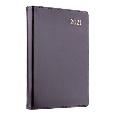 Ежедневник А5 дат. Leo Planner "Aldento", 2021, интегр., 384+2 стр, коричневый