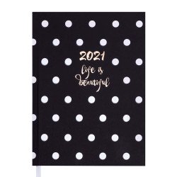 Ежедневник дат. 2021 ELEGANT, A5, 336 стр., черный