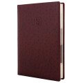 Ежедневник датированный, OSTRICH, бордо, кремовый блок, А5