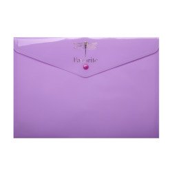 Папка-конверт А4 на кнопке PASTEL, сиреневый