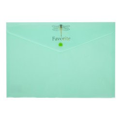 Папка-конверт А4 на кнопці PASTEL, м'ятний