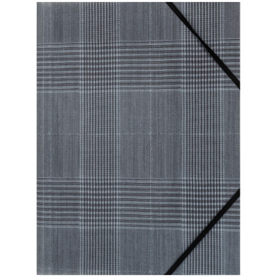 Папка на резинках, А4+, Tartan Gray