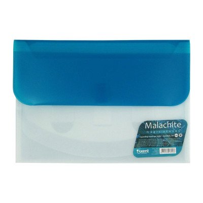 Папка-конверт А4 на 4 отд. Malachite, бирюза