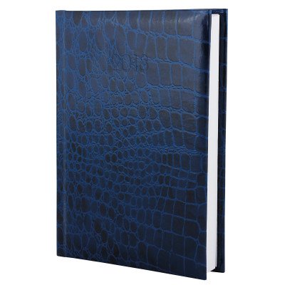 Ежедневник датированный 2019, Economix, CROCO, синий, А6