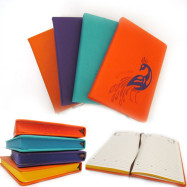 162336-2018 Щоденник дат. лін. А5 твердий "Павлин" жовт.папір, кол.торець, mix