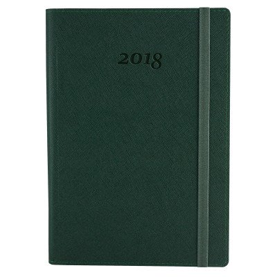 Щоденник датований 2018, CROSS , зелений, А5, м'яка обкладинка з гумкою