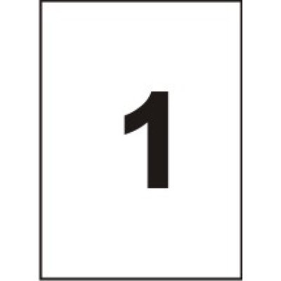 Этикетки SAPRA ,А4, 210х297 мм, 1 шт на листе