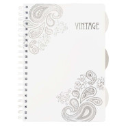 Блокнот А4 пласт. облж. с разд. "Vintage" 144 л.