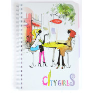 Блокнот А4 пласт. облж. с разд. "City girl" 144 л.