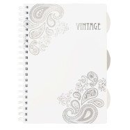 Блокнот А4 пласт. облж. с разд. "Vintage" 144 л.