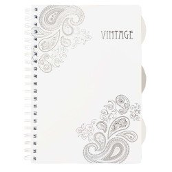 Блокнот А4 пласт. облж. с разд. "Vintage" 144 л.