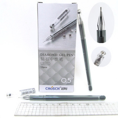 CS-821 Ручка гел. "Chosch" наконечник бриллиант 0,5 черная
