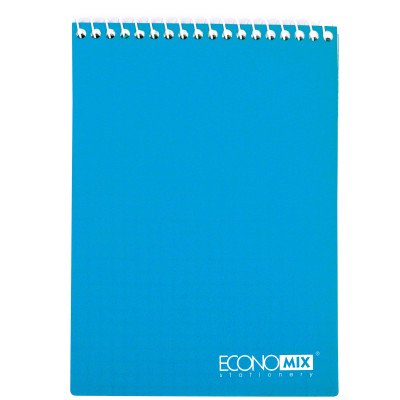 Блокнот А5, 80л, пластик.обл. верх. пруж. ассорти