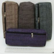 SFZ1418 Пенал ткан. две змейки "Сукно" 21x8x4см, с порол., mix