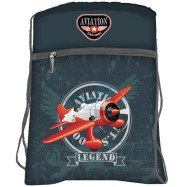 JO-15181 Мешок для обуви с змейкой "Самолет" 42x32см