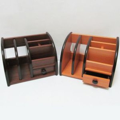 BJ-8818-0/1 Органайзер настольный деревян. "Penholder" 20,5*13,5*15см, mix2