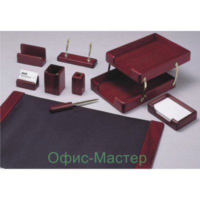 Настольный канцнабор деревянный, 7 предметов