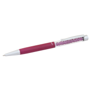 Ручка кулькова "Garnet" з кристалами, бордовий, в подарунковому футлярі