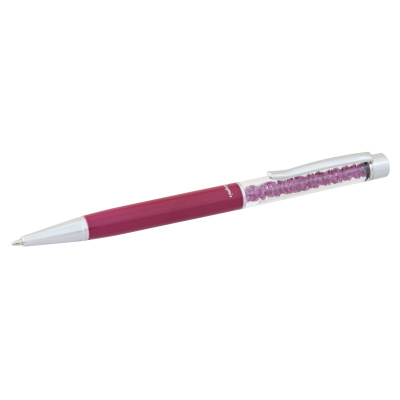 Ручка кулькова "Garnet" з кристалами, бордовий, в подарунковому футлярі