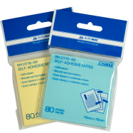 Блок для нотаток 76х76мм, 80арк.,  JOBMAX, асорті BM2316-99