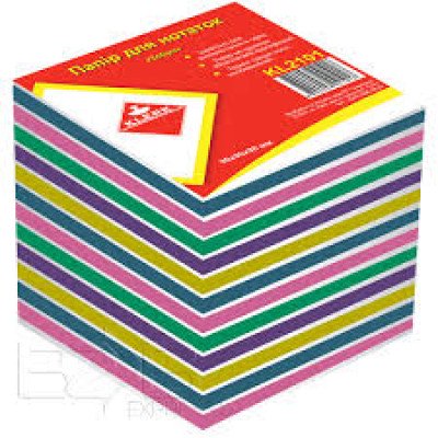 Блок для нотаток кольор.90*90*80 "Зебра" некл.